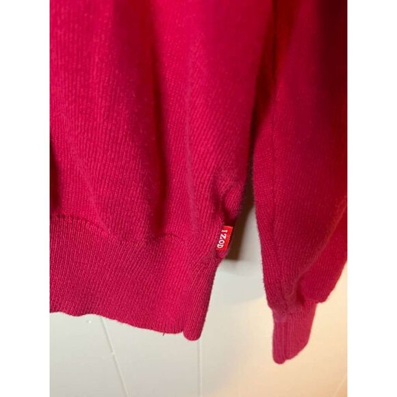 Izod Womens Medium Red V-Neck Long Sleeve Pullover Sweater - Picture 4 of 6